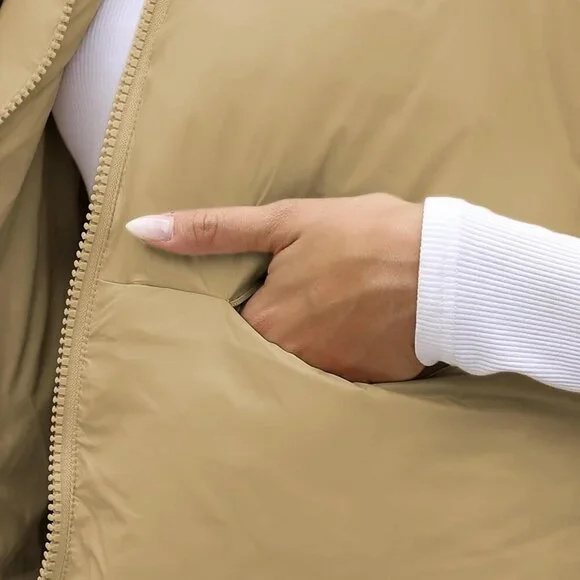 Women's Puffer Vest Lightweight Cotton Quilted Sleeveless Zip Up Casual Wear - Picture 5 of 7